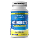 Puritánska pýcha probiotikum 10 s vitamínom D na podporu imunitného systému zdravie*, 60 gróf, biela