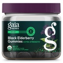 Gaia byliny Black Elderberry (Sambucus Nigra) Extra sila Gummies - Delicious Immune Suplement - Made with Certified Organic Black Elderberries for Immune System Support - 80 Gummies