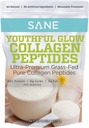 SANE MD - Youthful Glow Vital Collagen Powder - Organic Grass Fed Bovine Hydrolyzed Collagen Peptidy Powder for Hair, nechty, Skin & Joint Health - NSF Certified - 37 Servings