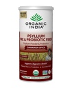 ORGANIC INDIA Psyllium Husk Powder - Pre & Probiotic Fiber Supplement, Organic Psyllium Husk Fiber Supplement with Whole Psyllium Husk, USDA Certified Organic, Vegan, Gluten Free - škorica, 10 Oz