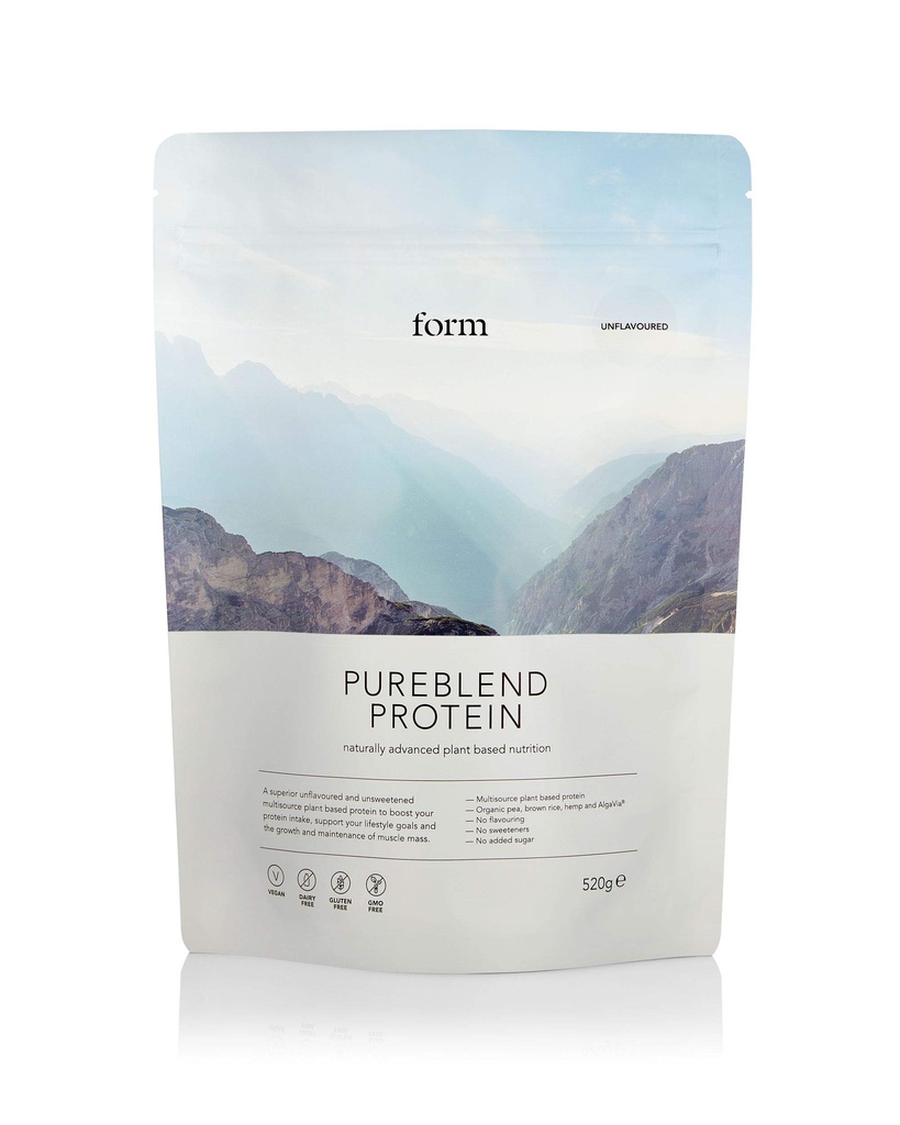 Form Pureblend Protein - Nesladené a neochutené Vegan Protein prášok - 15g Plant Protein Powder Unflaved per Serving. Ideálne pre vaše smoothies, varenie a pečenie