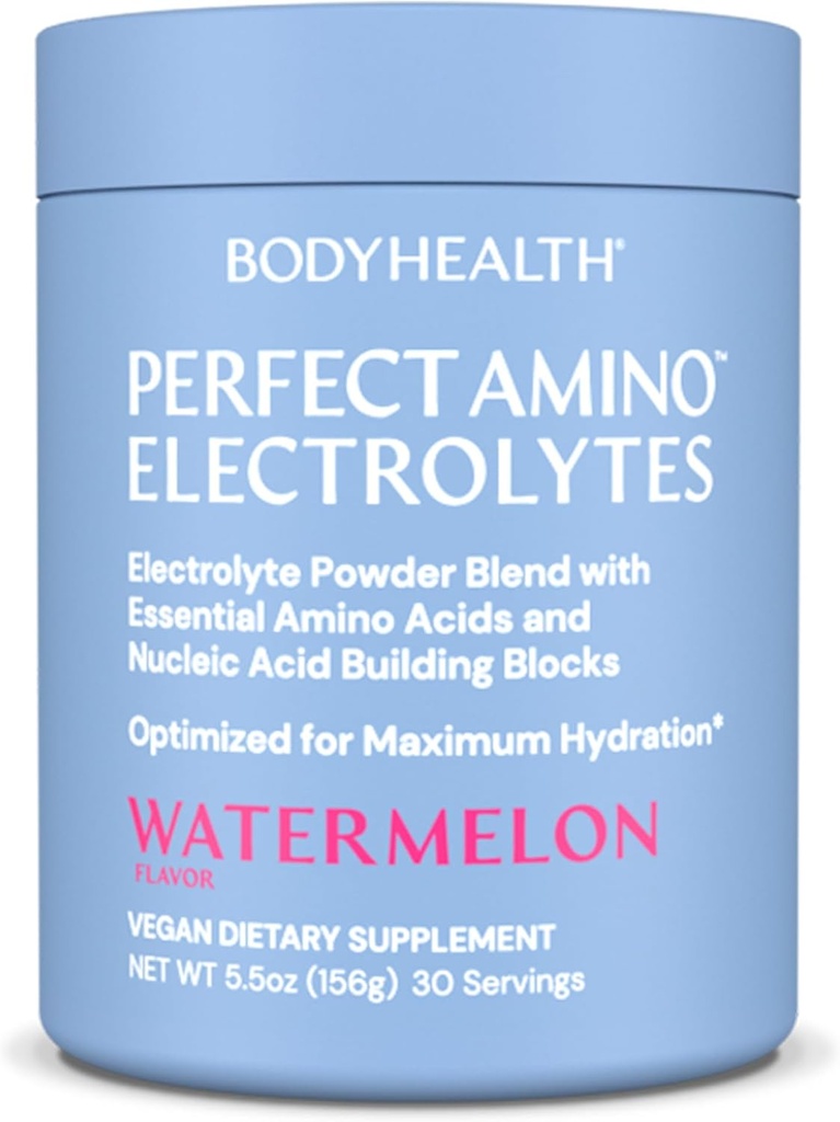 TeloHealth PerfectAmino Electrolytes Powder No Cukor, Keto Cukor Bez nalačno Elektrolyty Nápoj Mix, Hydratácia Powder s stopovými minerálmi - Watermelón - 30 Servivné