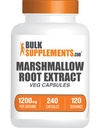 BulkSupplementments.com Marshmallow Root Extract Kapsule - Bylinné doplnky, Marhmallow Root 1200mg - bezlepok, 2 Kapsule na obsluhu, 240 Počet (Pack of 1)
