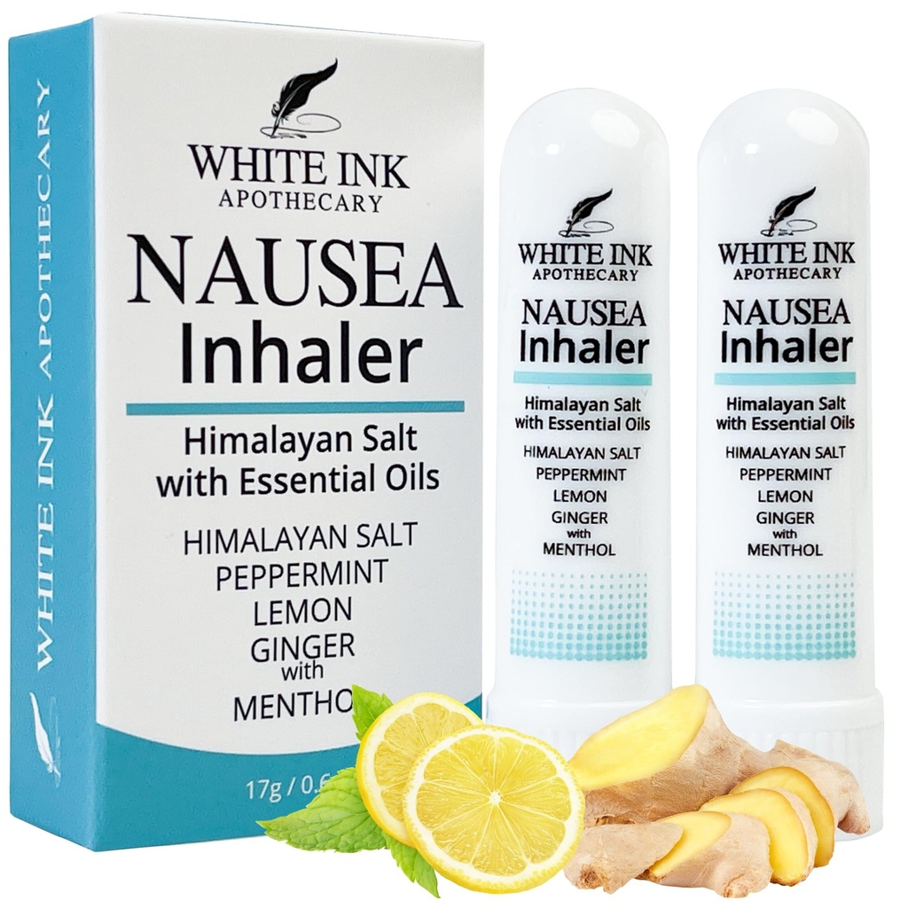 White Ink Nausea Relief Essential Oil Inhaler 100% Natural 