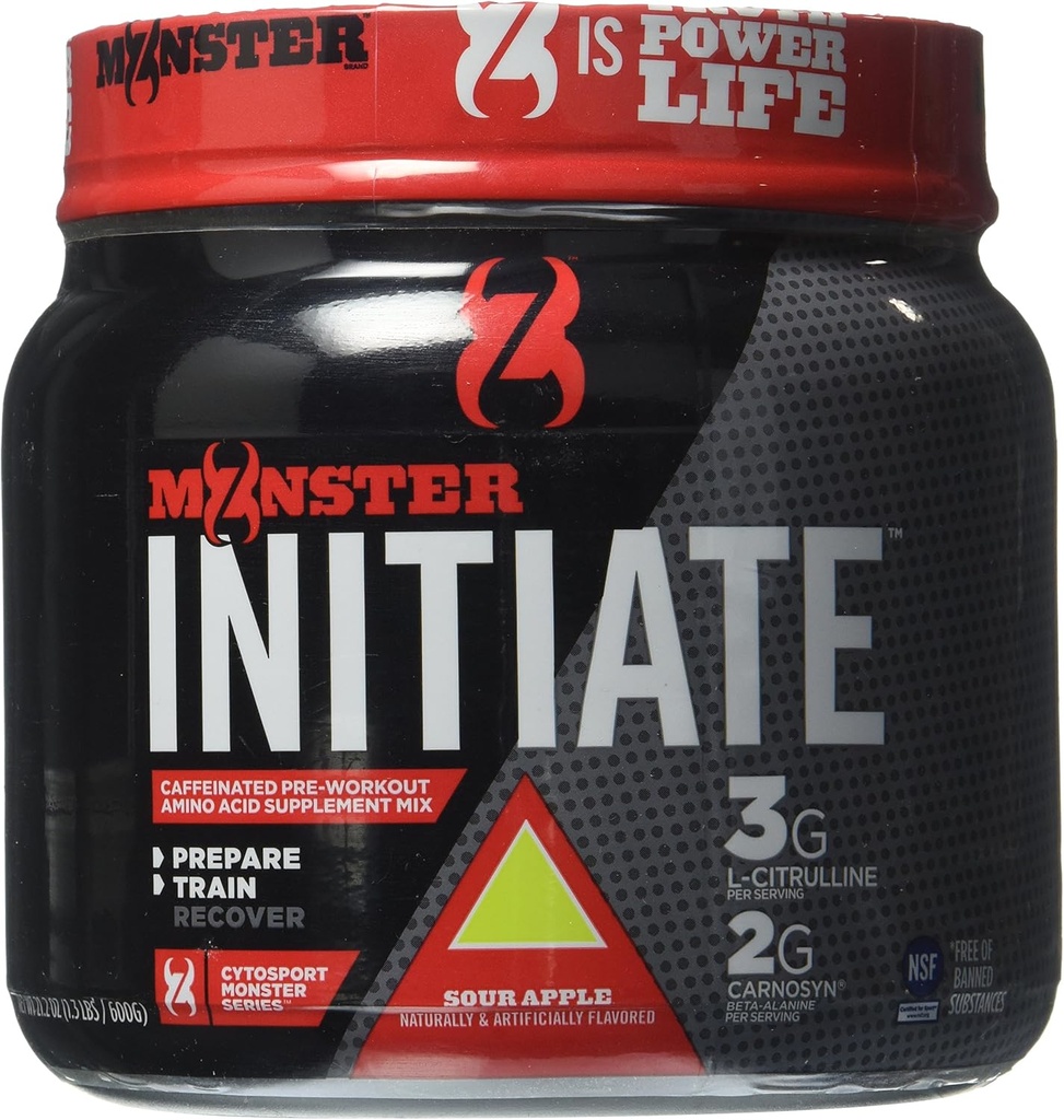 Cytosport Monster Iniciate Nutritional Drink, Pre Cvičenie prášok, Kyslé jablko Ochutené, 600 Gram (30 Servings)