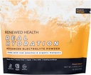 Real Hydratácia - Organické ovocie-Na báze Electrolyte Mix - Vyrobené s organickými ovocím a ružovou soľou - Zero Sugar & Vegan - Hydratácia, Immune & Recovery Podpora (15 Servings, Peach Mango)
