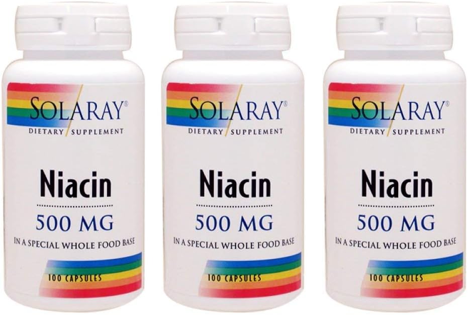 Niacin 500mg Solaray 100 VegCaps (3 balenia)