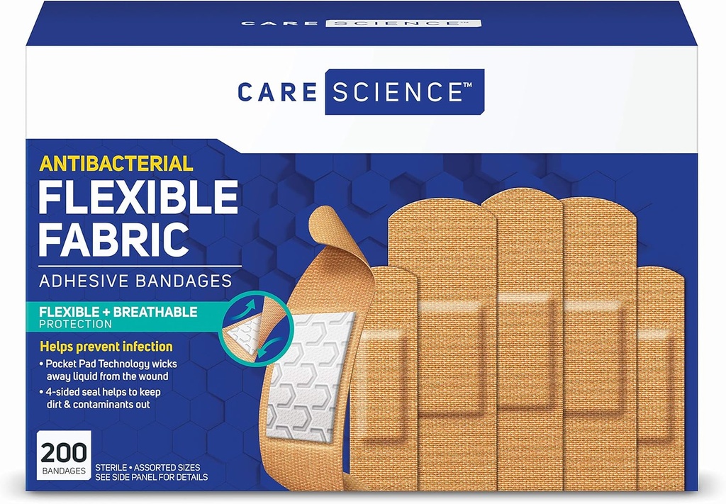 Care Science Fabric Lepiace pásy, 200 ct hromadne Zrôznych veľkostí 