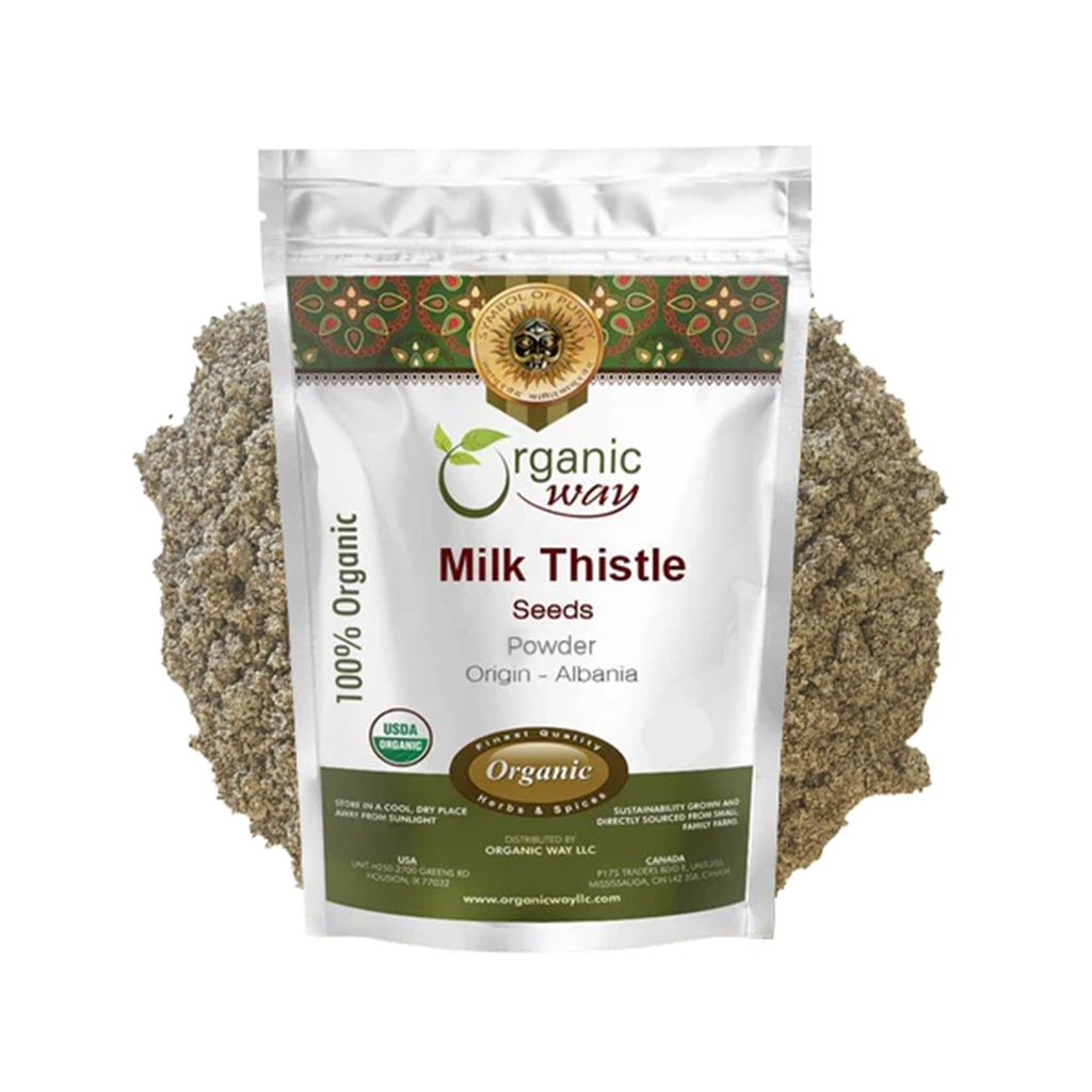 Organická Way Milk Thitle Seeds Powder (Silybum Marianum) - Bylinný čaj 