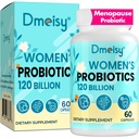 Menopauza Doplnky pre ženy, 120 miliárd CFU Probiotiká, 13-in-1 Byliny Probiotiká Complex, pre Menopauza Relief, Hormon Balance, Hot Flash, Nočné potenie, Mood Swings, Gut & Imunity - 60 Kapsule