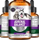 Pet Adrenal Podpora pre psy a mačky - Made in USA - Cushings Liečba pre psy - Cat & Pes doplnok pre podporu obličiek - 2 Fl Oz