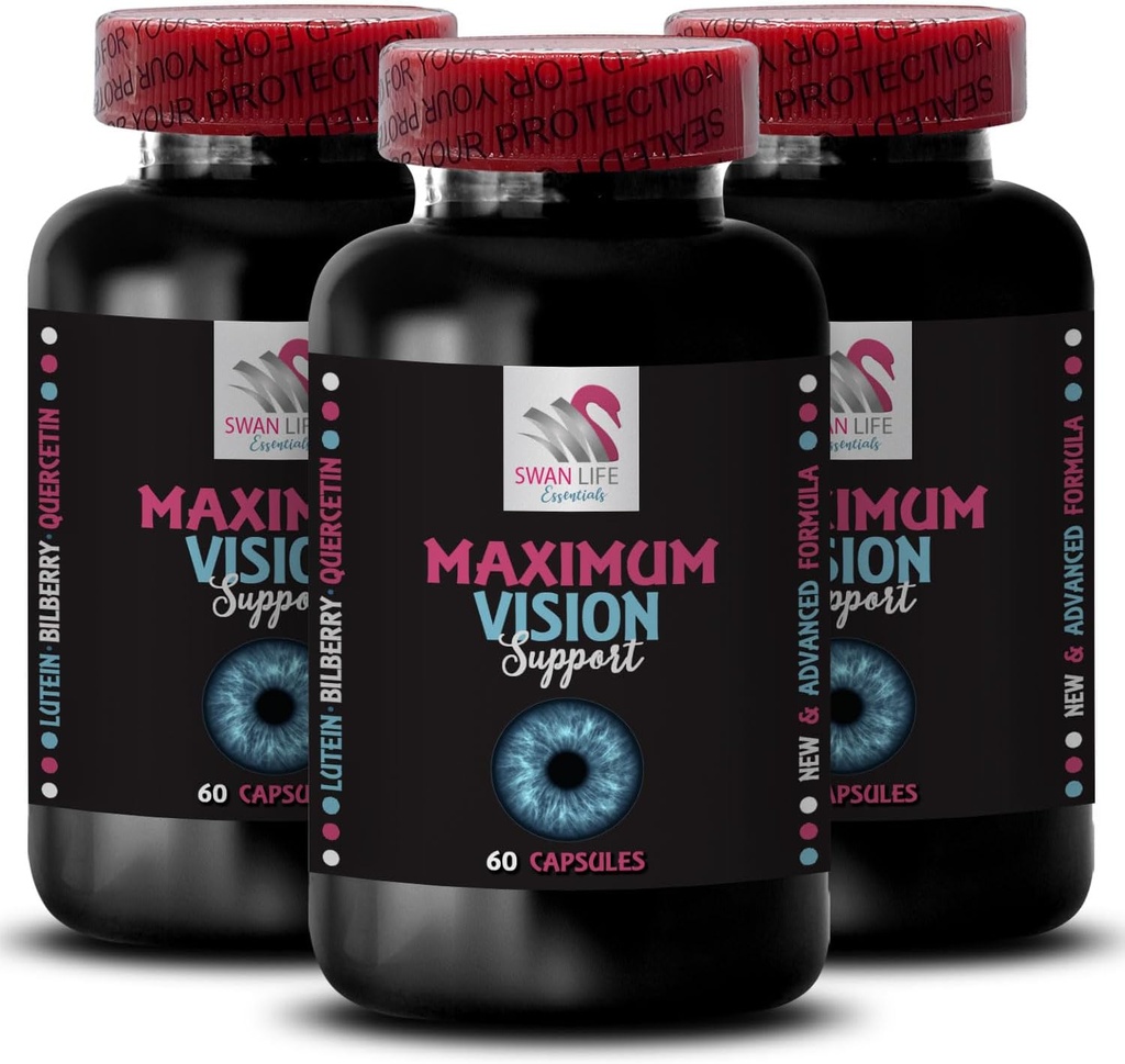 Daily Vision - Eye Vision Supplement - Lens Support, Focused View, Crystal Clear Sight, Image Clarity, Clearer Scenes, Pure Perception, Eye Support, Focus Advantage, Vision Strength 3 Bottle 180Caps