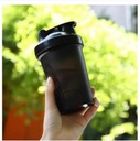 CHNLML Protein Shaker Bottle 400ML/16Oz w. Shaker Ball for Protein Shake, Shaker Bottle with Mixing Ball, Leak-Proof, BPA-Free, for Gym, Cvičenie, Juice Mixer (Čierne/čierne telo, 16Oz-400ML-1Bottle)