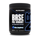 NutraBio Base pre-Workout Powder 200mg kofeín, Trvalá energia, Focus, Vytrvalosť, Čerpadlo, Bezcukru, Čistá preworkout pre mužov a ženy - Beta Alanine, L-Tyrosine, 30 Servings - Blue Malina