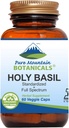 Pure Mountain Botanicals Holy Basil Capsules - Kosher Vegan Caps with 450mg Organic Holy Basil Tulsi & Holy Basil Extract from India