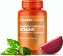 Mt. Angel Vitamins - Hydrochloric Acid Betaine, Supports Healthy Digestion & Gastric Juices (200 Vegetarian Chlorocaps)