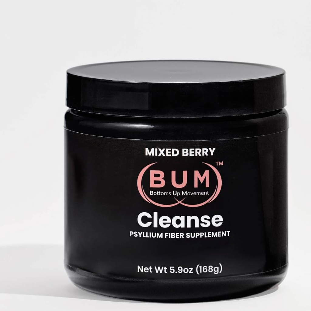 (Bum) Psyllium Husk Fiber Powder, Mixed Berry Ochutený nápoj s Stevia, Colon očistiť pre Bloating Relief & Digestive Health, Daily Rozpustné Fiber Supplement, Cukor & Gluten Free, Vegan, 30 Servings