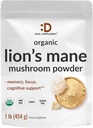 DOPLŇUJÚCE INFORMÁCIE Organic Lions Mane Mushrom Powder Supplement, 1500mg Per Serving, 1lb 
