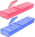 AUVON 2 balenie týždenne pilulky Organizátor, Dual-Farba veľké pilulky prípad sada pre viac pilulky sledovanie, pilulky box 7 deň pre cestovanie, pilulky kontajner pre domáce použitie držať vitamíny, doplnky, lieky