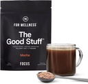 For Wellness The Good Stuff Focus – Mocha Coffee Booster | Nootropic Collagen Creamer with MCTs for Focus, Energy & Wellness | Non-Dairy, Keto-Friendly, 30 Servings
