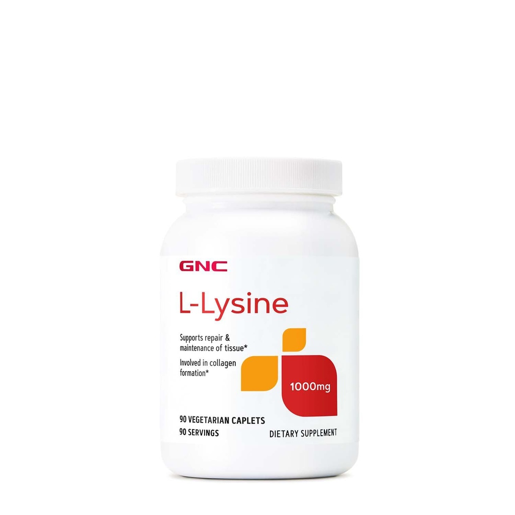 GNC L-lyzín 1000mg - 90 Vegetariánske tablety (90 Servings)