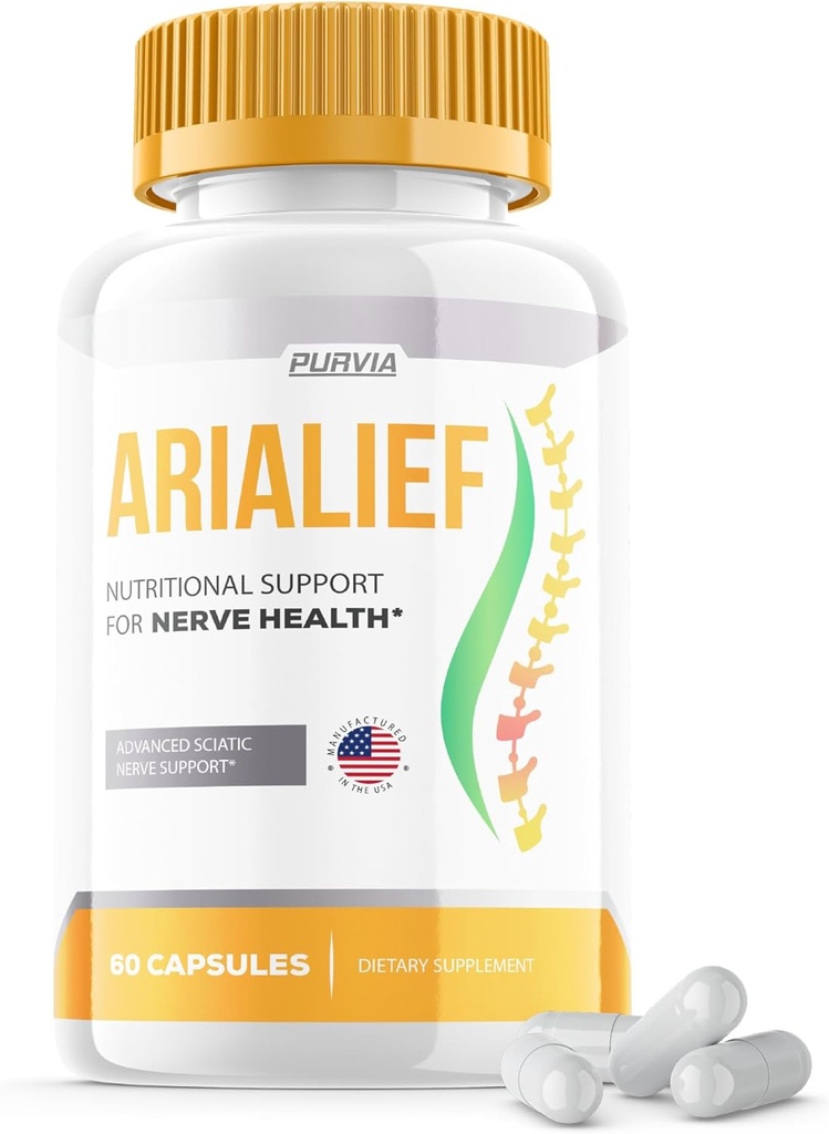 Arialief Kapsule ischias - Oficiálna formula - Arialief vitamín doplnok Advanced sila Formula, Arialief Kapsule Nutritional Podpora Maximálna sila Celková Wellness Recenzia (60 Kapsule)