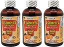 Germa B-Complex Sirup. Zdravie kostí, rast a rozvojová pomoc. Bez cukru. Oranžová chuť. 8 oz. Balenie po 3