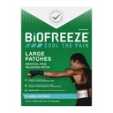 Biofreeze Veľká úľava od bolesti Patches, Mentol Pain Patches pre dolnú časť chrbta, krku, kolena, & plece, pohodlné a flexibilné tkaniny pobyty na mieste, FSA oprávnené, 5 ct