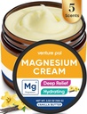 Venture Pal Magnézium Lotion, Topický magnézový krém na spánok, Noha Cramps & Bolesť, svalová relaxácia, kľud, hydratačné doplnok s kokosovým olejom, bambucké maslo a kyselina hyalurónová, bezpečné pre deti
