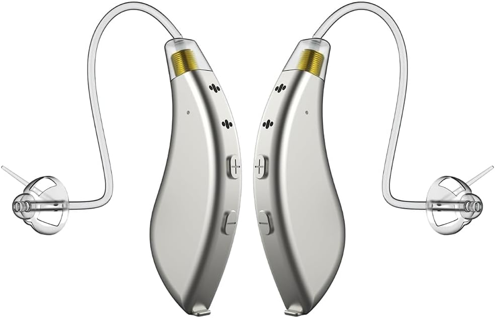 BlaidsX Pro programovateľné sluchové pomôcky pre dospelých s mobilnou aplikáciou, sluchový test a zrušenie hluku, sluchové pomôcky pre seniorov s Bluetooth, Dual Mic & 48 DSP kanály 