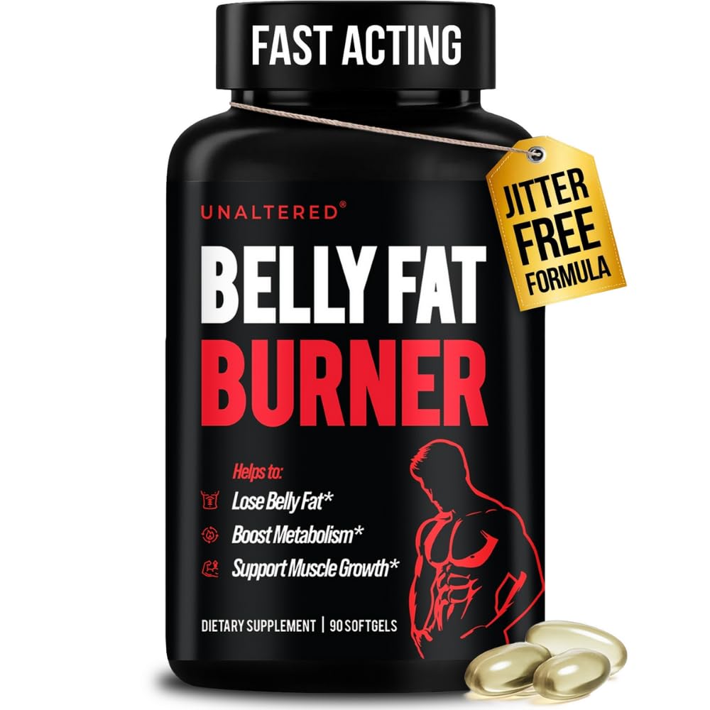 NEALTERED Belly Fat Burner pre mužov - Prírodné chudnutie pilulky na podporu znížený telesný tuk, zachovanie chudnutie svalovej hmoty, a zdravý metabolizmus - CLA diétne doplnok - 90 Softgel kapsuly