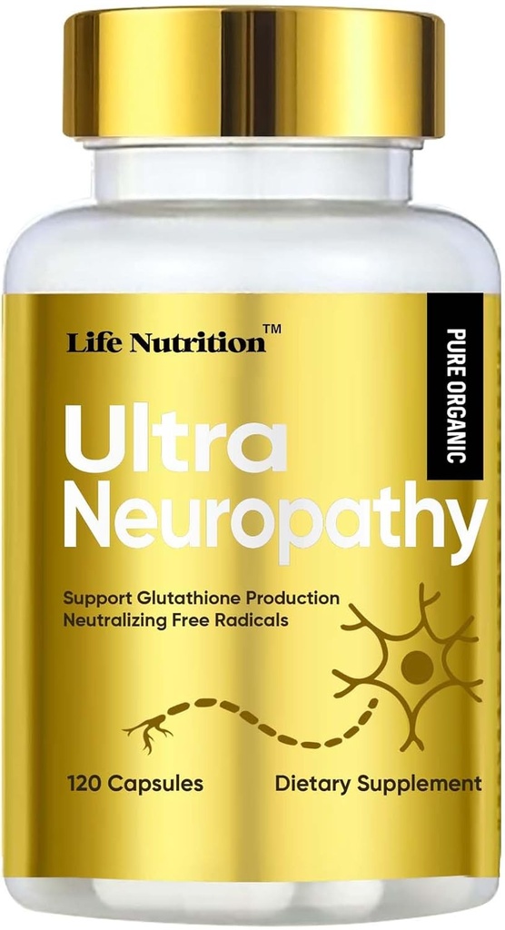 120 Kapsule-Neuropatia Podpora Nerve Savior Supplement with 600 mg Pure Alpha Lipoic Acid, Fortify Nerves in Fingers, Hands, Toes, & Feet - Best Periférna podpora úľavy