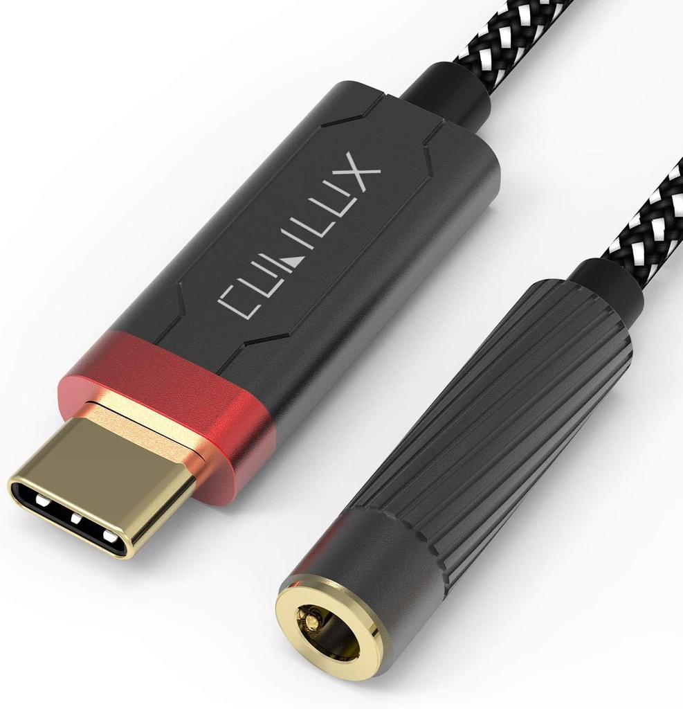 Cubilux HiFi USB C slúchadlá zosilňovač s ESS9118EC DAC, USB C na 3,5 mm audio adaptér pre iPhone 15+/15, iPhone 15 Pro Max, iPhone 16/16Pro, Samsung S24/S23/S22 Tab S9/S8/S7, Pixel 8/7/6 Pro Viac