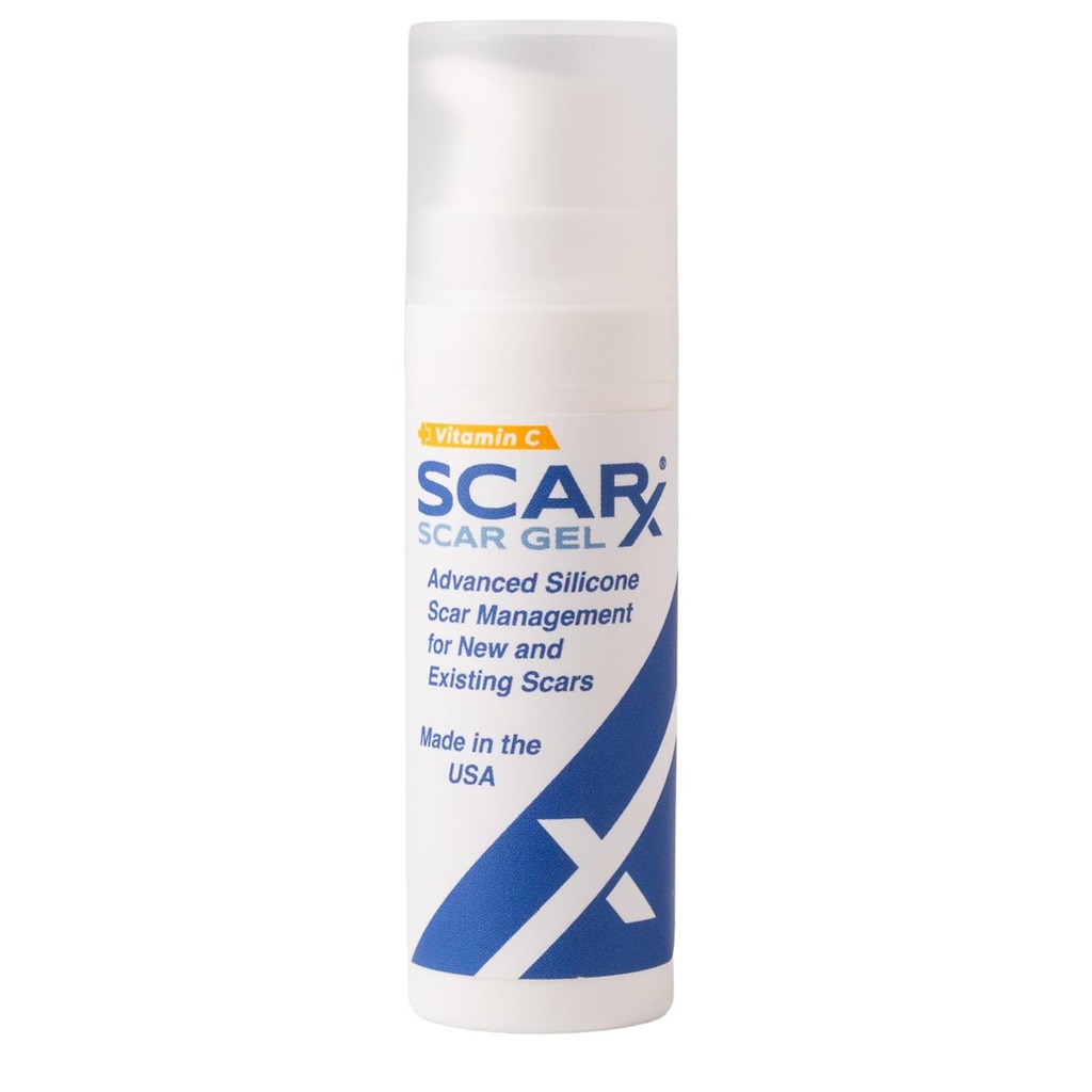 Scarx - Advanced Silikónový zjazvený gél s vitamínom C - zníženie jazvy Topický pre hypertrofické jazvy a keloidy po operácii, popáleniny, zranenia - prevencia nových jaziev - vyblednutie staré jazvy - 0.5oz (15g) Fľaša