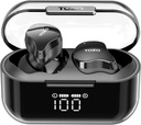 TOZO T18 Bezdrôtové slúchadlá Bluetooth Slúchadlá 5.3, IPX8 Nepremokavé slúchadlá, 4 Mic Clear Call Long Playtime s LED digitálnym displejom Nabíjacie puzdro, Stereo Bass Sound 32 Vlastné EQ cez APP