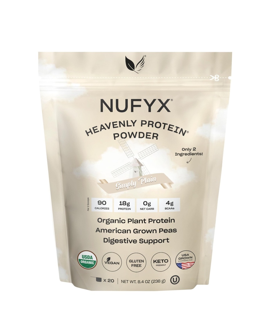 NUFYX Nebeský proteínový prášok (jednoducho čistý, 20 lopatiek)