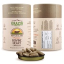 Grass-Fed freeze-Dried Bovine Heart & Pečeň Kapsule 3000 mg per Serving CoQ10, Železo, Zinok & B12 Supplement for Natural Heart, Energy, and Immune Support