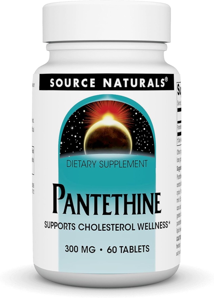 Zdroj Naturals Pantetín, podporuje Cholesterl Wellness*, 300 mg, 60 tabliet