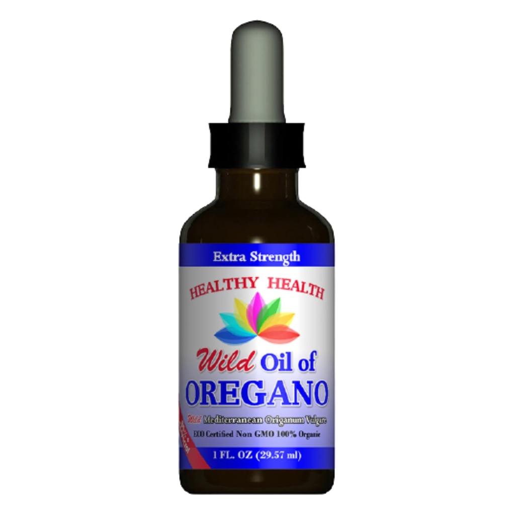 Oregano Oil - Wild Mediterranean - ECO Certified Organic Extra Strength 83% Carvatrol, Liquid, Immune Support, Vegan, Aceite de Oregano, Non GMO 1 fl. OZ