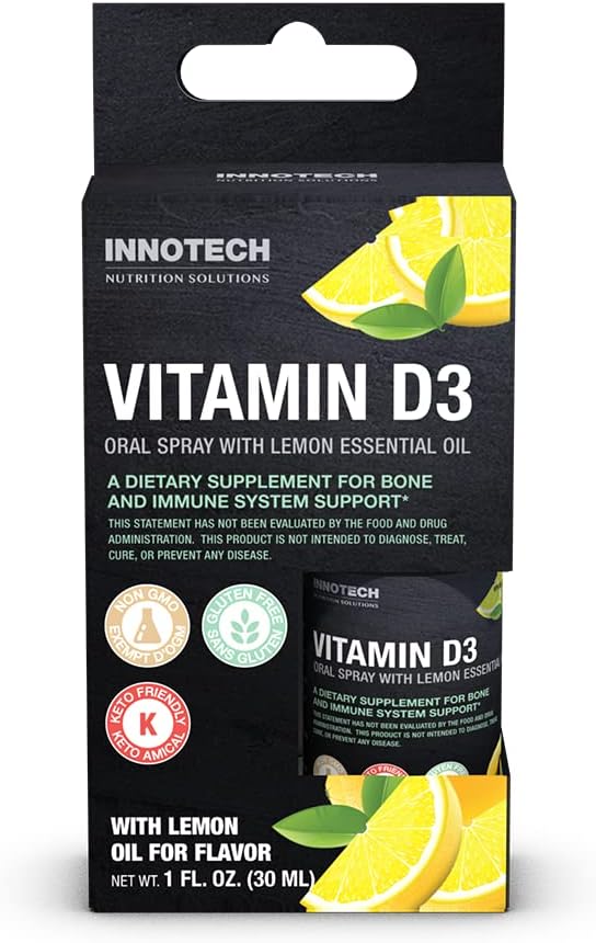 INNOTECH Nutrition: vitamín D3 perorálny sprej, citrónová príchuť - 30 ml