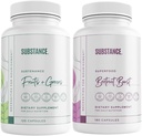 Sacharózu. Bundle: Príroda Sustenance Daily Fruits & Veggies (120 Kapsule) + Cvikla Boost (180 Kapsule) - Prírodná energia Boost & Celková Wellness - US Made, Vegan-Friendly