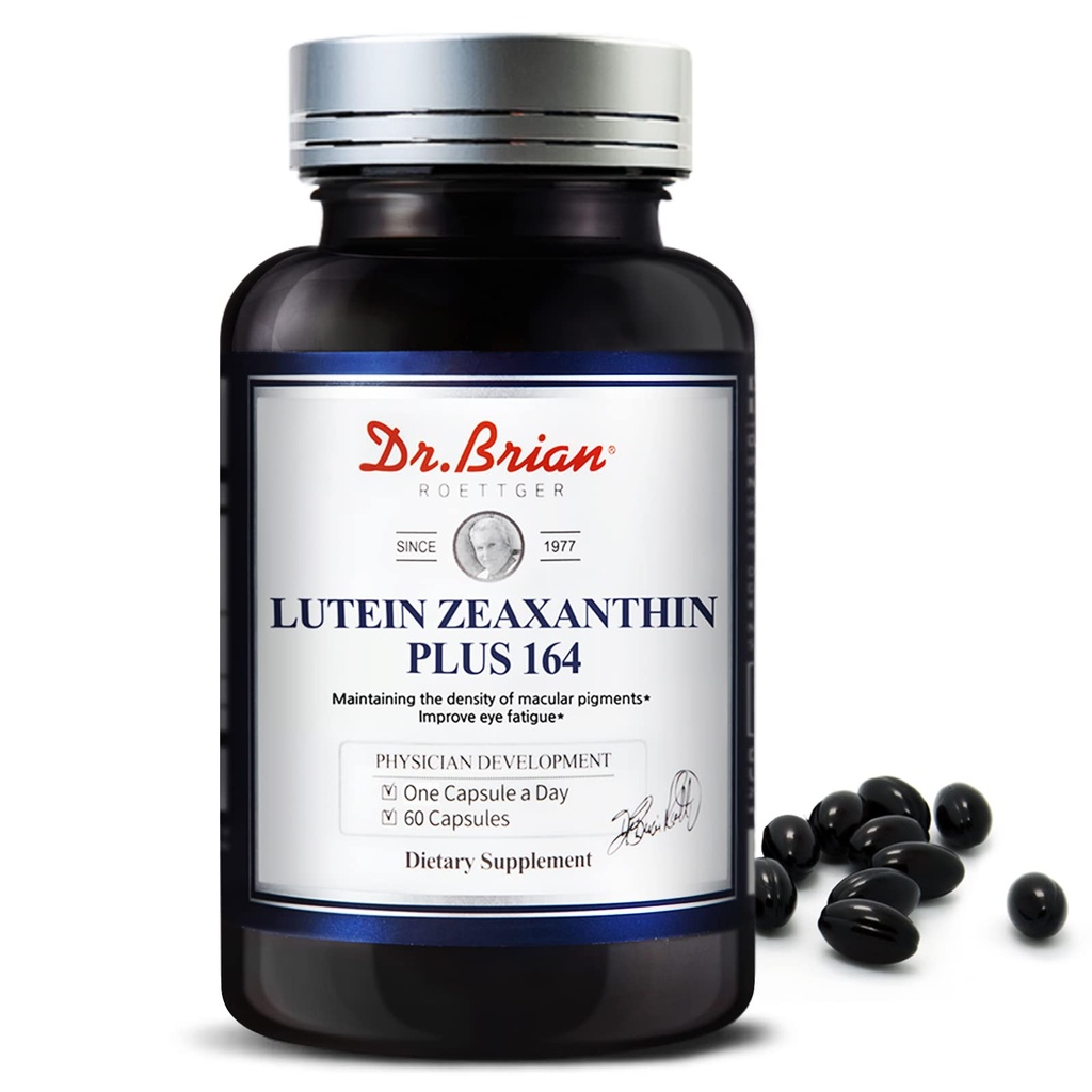 Dr. Brian Lutein a Zeaxantin Doplnky, Očné vitamíny Macular Degeneration Doplnky Non-GMO, Lepidlo zadarmo pre suché oči videnie zdravie, 60 Kapsule