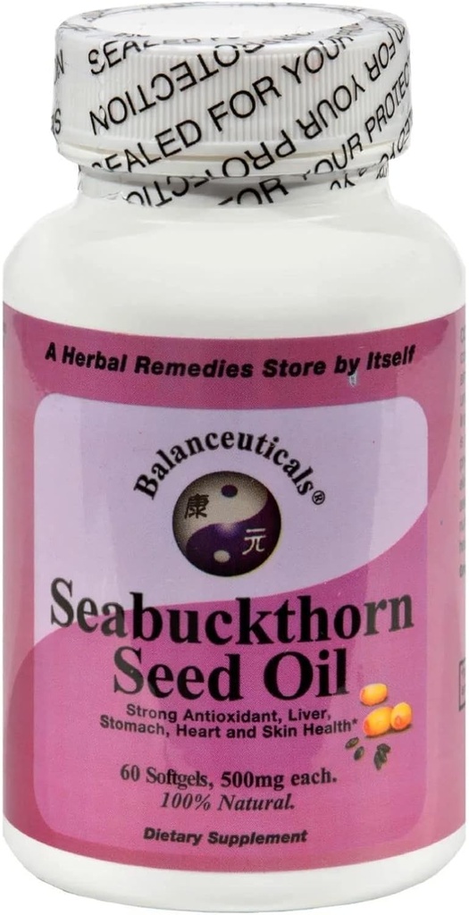 Seedový olej zo Seabuckthornu, 500 mg Diétne doplnky Softgels, 60-Bottle Count