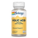 SOLARAY kyselina listová - vitamín B9 kyselina listová doplnok, prenatálny vitamín - podpora rozvoja krvných buniek - Vegan, Lab Overené, 60-dňová záruka - 100 Servings, 100 VegCaps