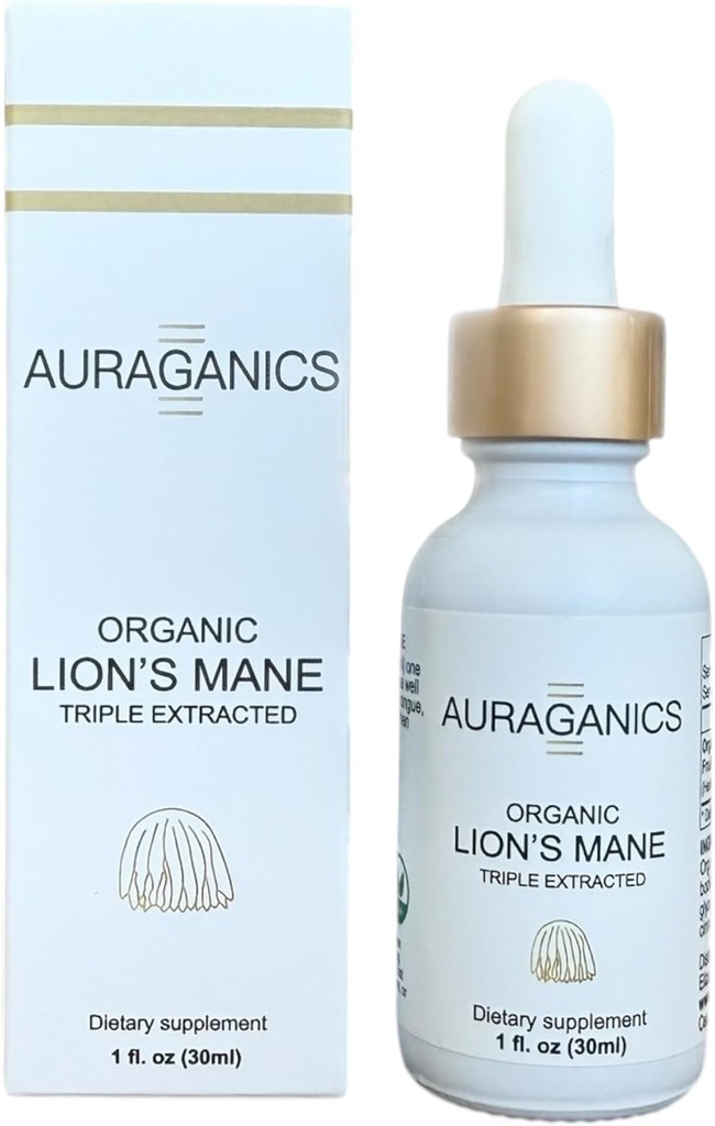 Organické triple extrahované Lion's Mane Mushrom Fruiting Body Tincture 