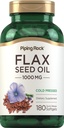 Piping Rock ľanový olej 1000mg Softgel kapsule 