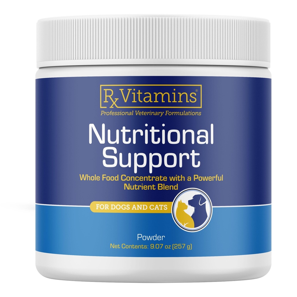 Rx Vitamíny Nutričná podpora - Kombinácia esenciálnych vitamínov, minerálov, a iné užitočné zlúčeniny pre psy a mačky - 9.07oz