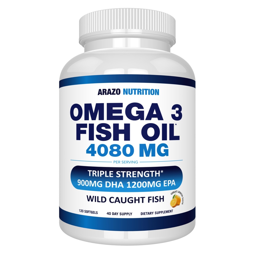 Arzo Nutrition Wild Caught Omega-3 Fish Oil Concentration 