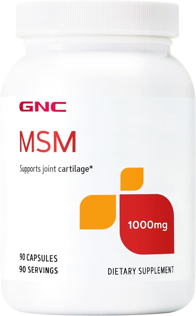 GNC MSM 1000mg, 90 Kapsule, podporuje spoločné Kartilage