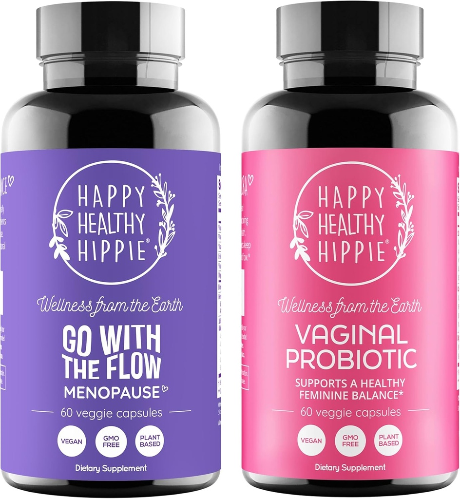 Šťastné zdravé Hippie Vaginálne probiotiká pre ženy a ísť s podporou toku Menopauzy